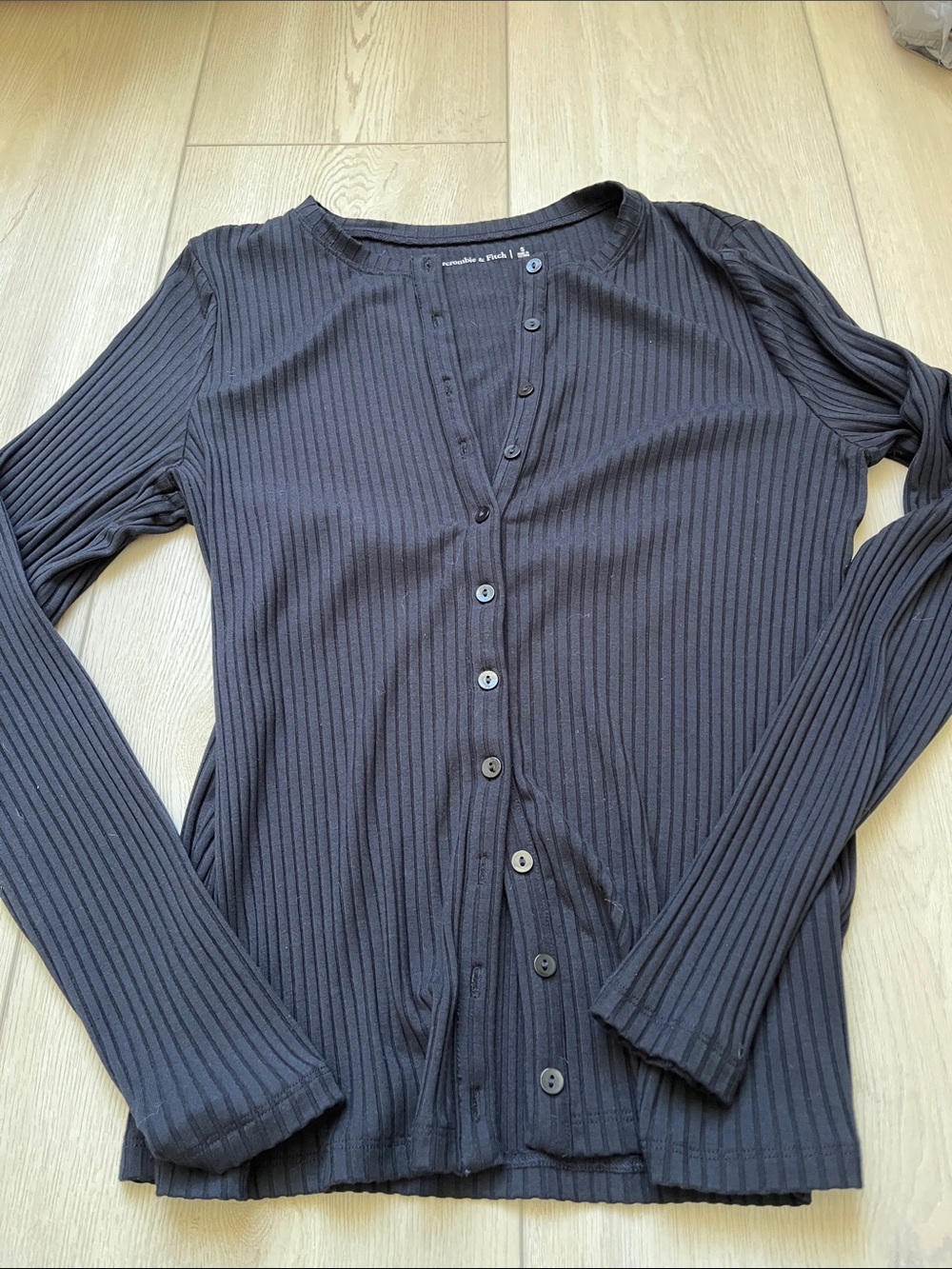 Abercrombie & Fitch Ribbed Long Sleeve Top